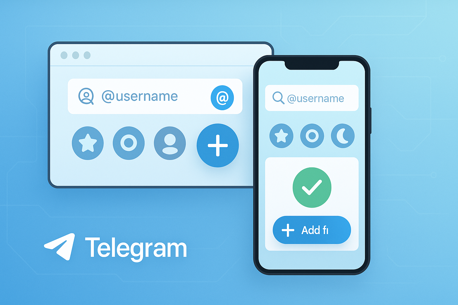 Telegram通过用户名搜索添加