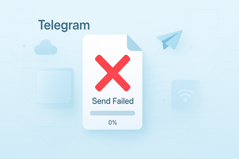 Telegram文件发送失败怎么办？